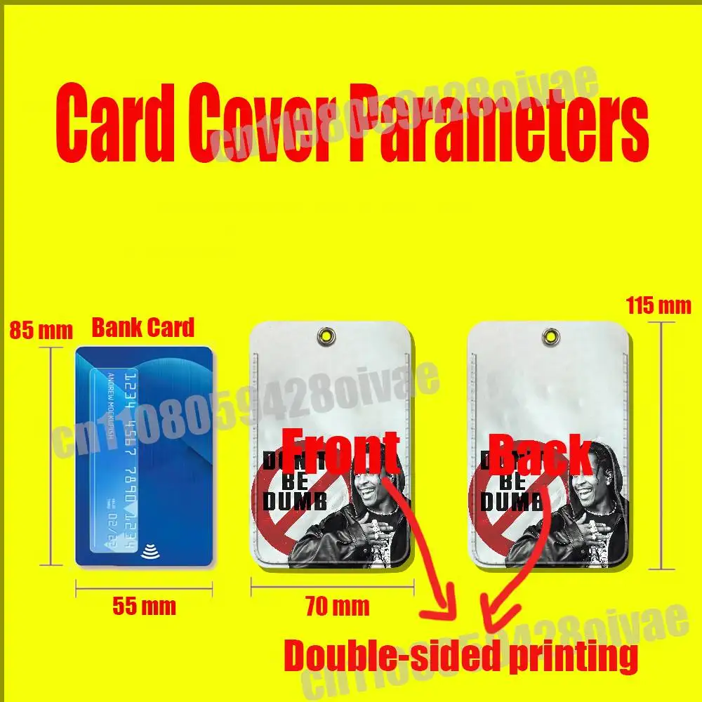 A-ASAP ロッキー ドント・ビー・ダンブ ライブ・ラブ カードホルダー カバー IDクリップ クレジットカード 銀行カード バッグ バスカード メールカード スリーブ ポケット PUレザー キーホルダー