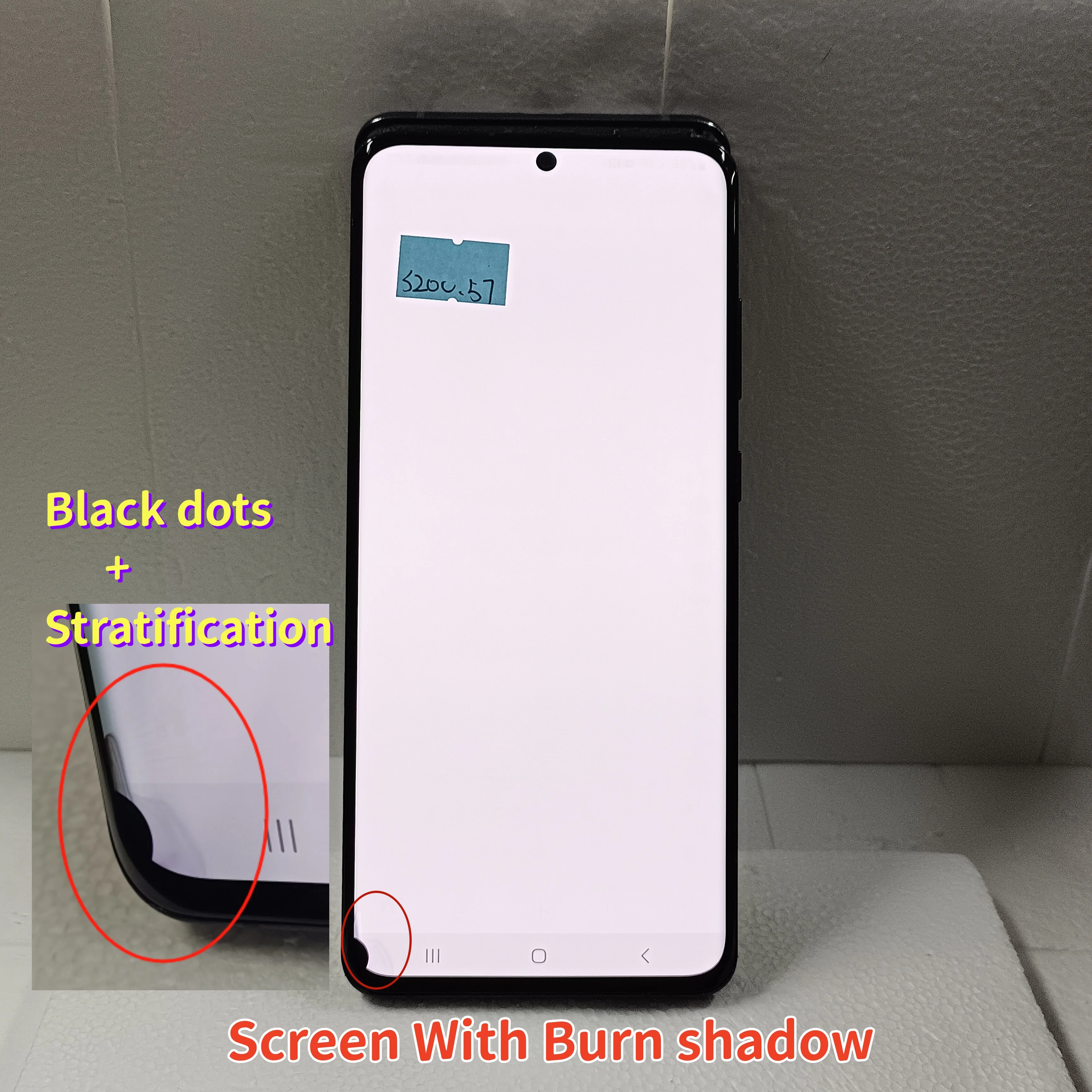 100% Tested For Samsung Galaxy S20 Ultra LCD Display Touch Screen Digitizer Assembly S20ultra G988 G988F LCD, With Burn Shadows