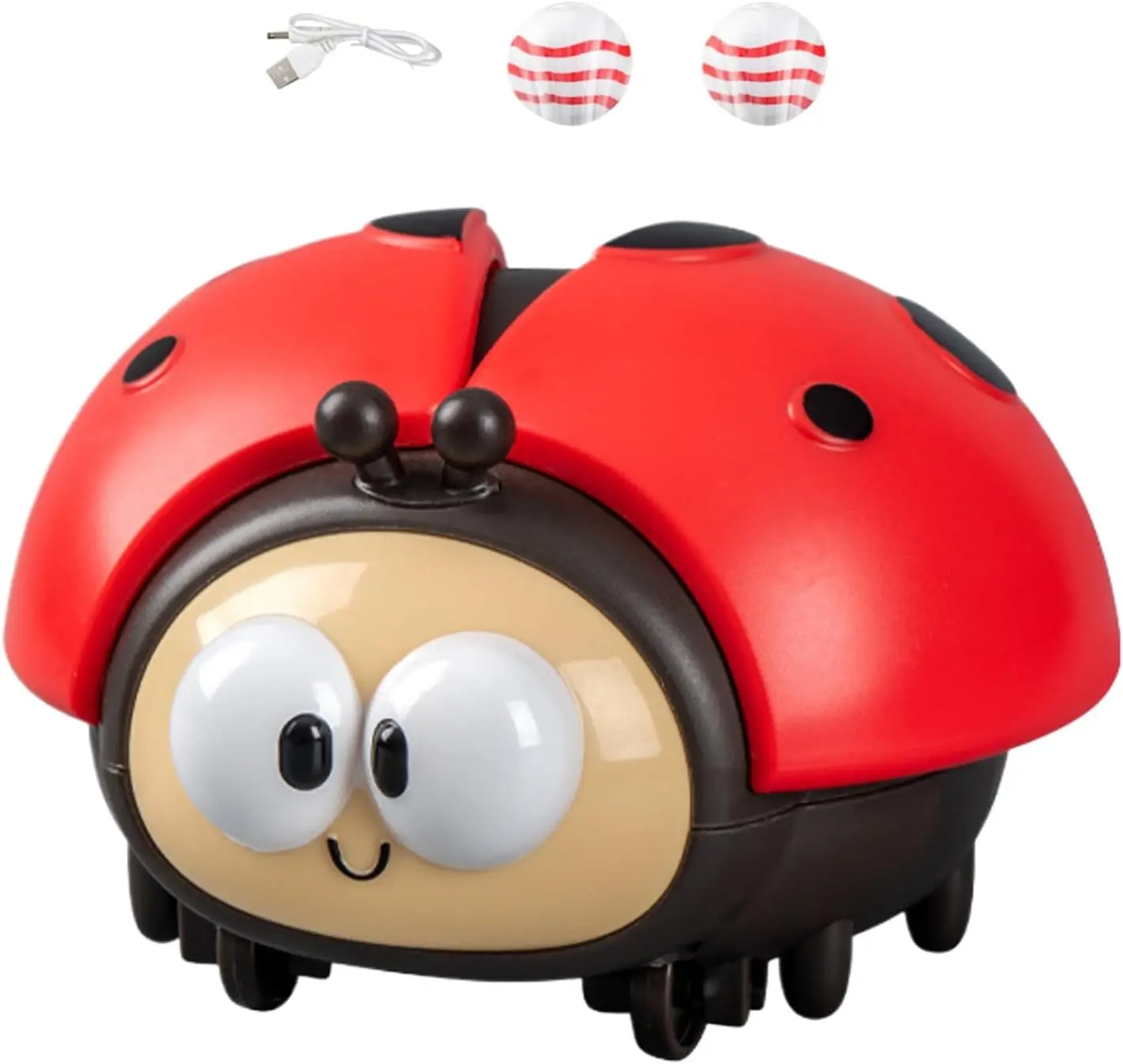 Blowing Ball Toy for Baby Toddlers Ladybug Hover Ball Blower Suspended Toys Attention Training Early Education Educational Toy