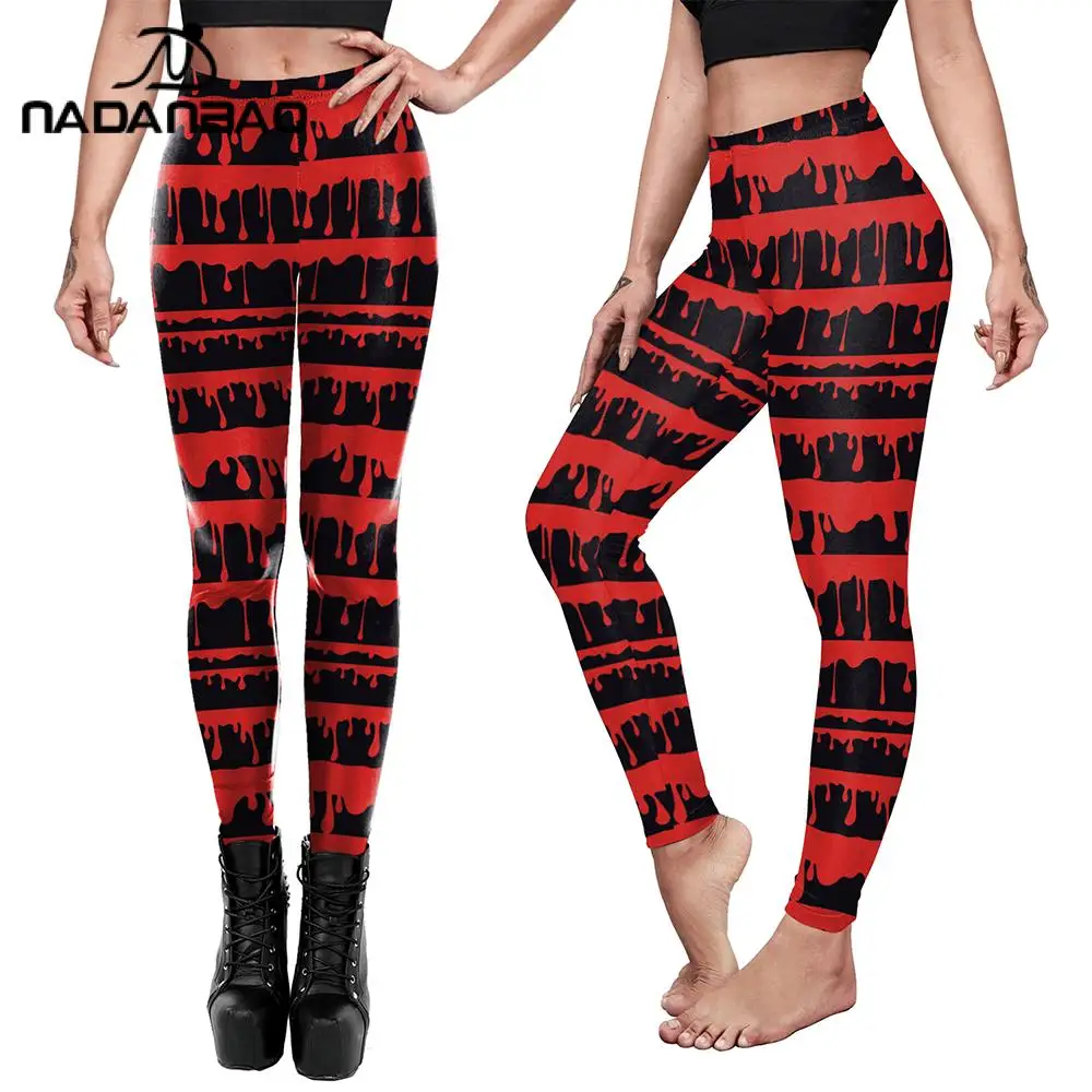 

Nadanbao Leggings for Women Fitness Running Mid Waist digital Printing Yoga Leggings Pants Gym Tight Leggings Casual Workout