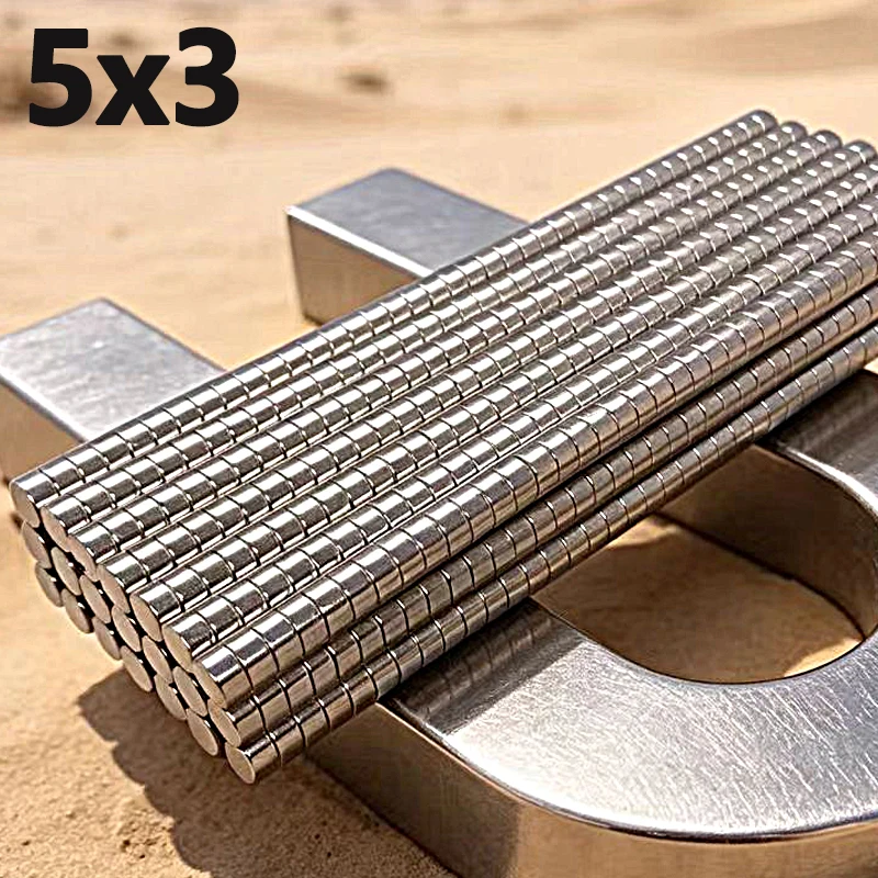 10-500pcs 5x3mm Magnet N35 NdfeB Permanent Magnetic Imanes Small Round Shape Strong Neodymium Fridge Magnets 5*3mm Accessory