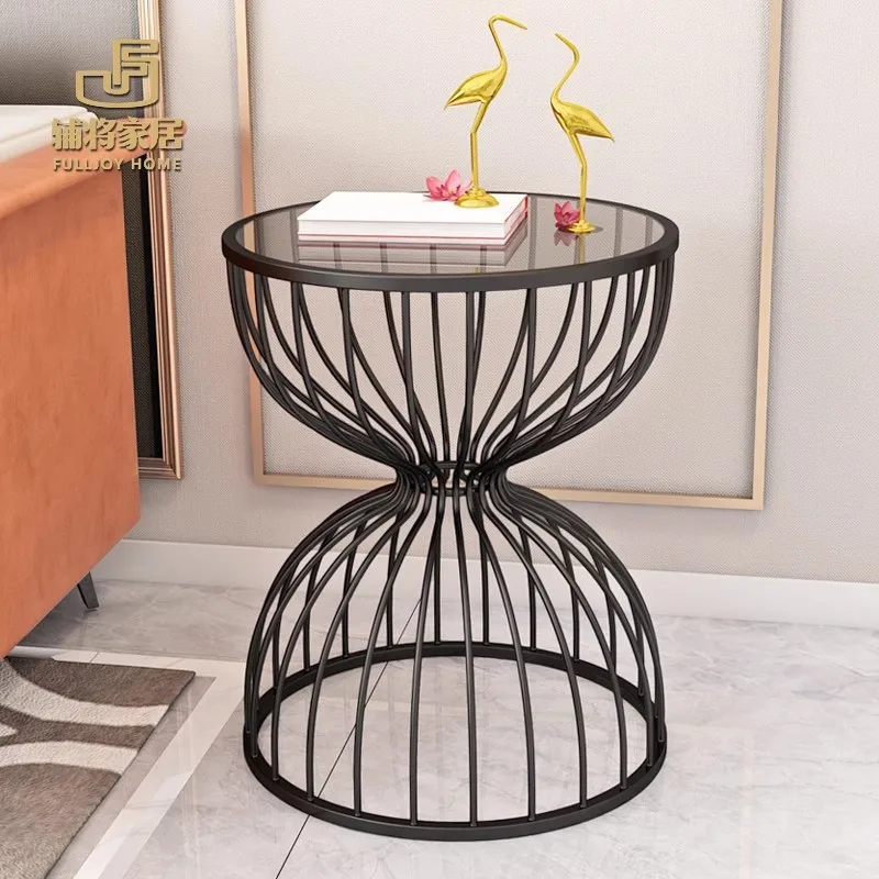 

Entryway Iron Coffee Tables Black Standing Modern Design Creative Multipurpose Side Table Unique Mesa Living Room Furniture