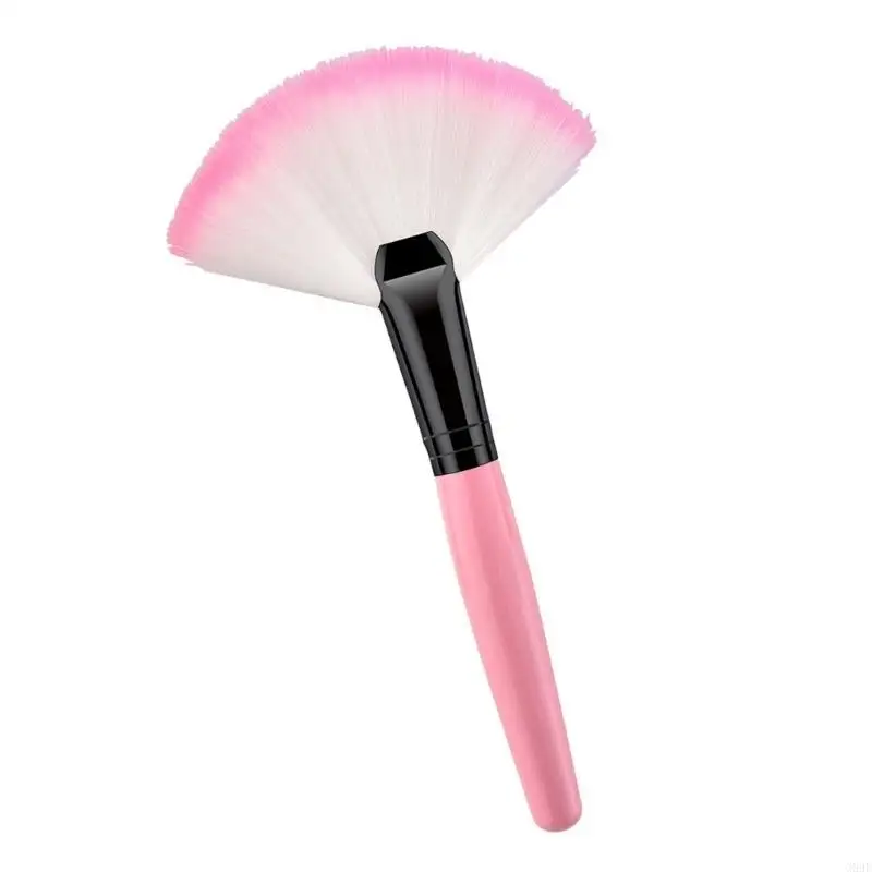 G99E Face Seamless Makeup Application Fan Cosmetic Brushes Easy Application for Women