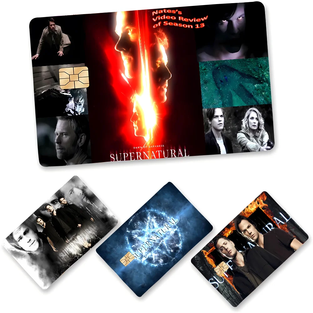 Supernatural Anime Spend Or Save Funny Shell On Off Ultra Thin No Fade Sticker Skin Cover Film For Debit Credit Card