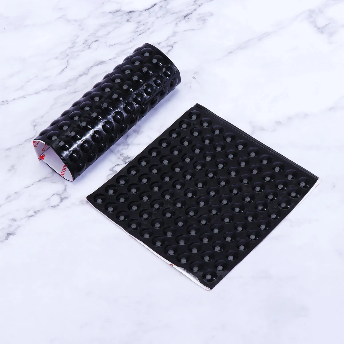 

200Pcs Door Knob Stopper Wall Protector Black Silicone Pads Cabinet Door Crash Pad Noise Absorbing Double-Sided Adhesive