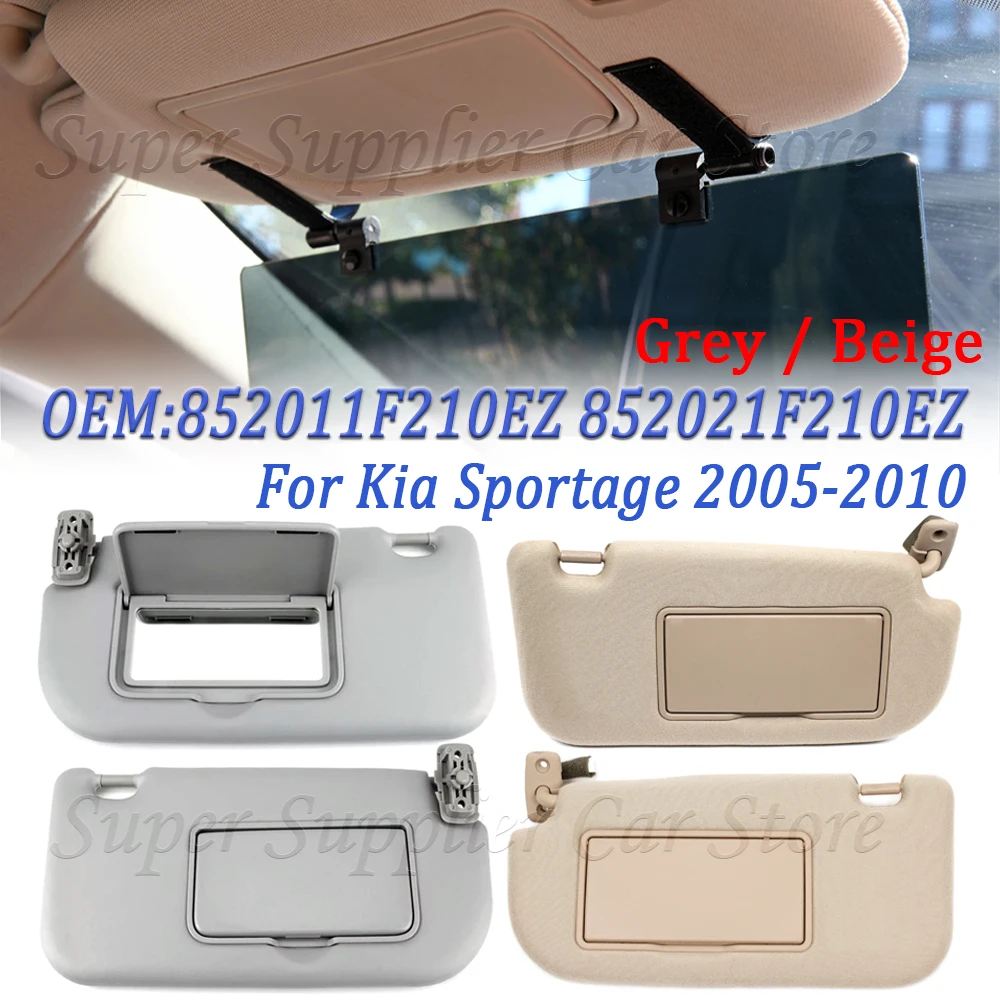 

Sun Visor & Makeup Mirror For Kia Sportage 2005 2006 2007 2008 2009 2010 Sunvisor LH / RH Beige / Gray 852011F210EZ 852021F210EZ