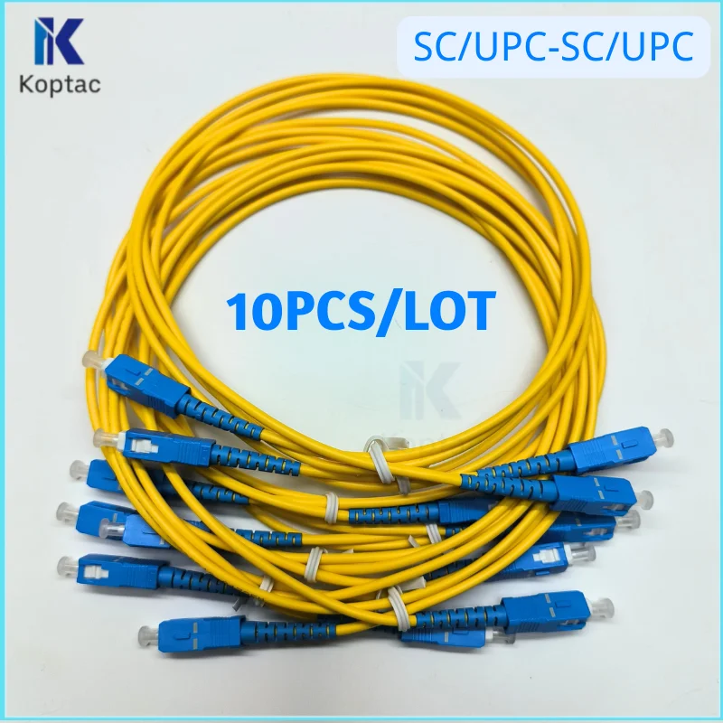 

Wholesale Free Shipping 10PCS/Lot 1m/2m/3m SC/UPC-SC/UPC Fiber Patch Cord SM Single Mode Simplex 3.0mm Fiber Optic Jumper Cable