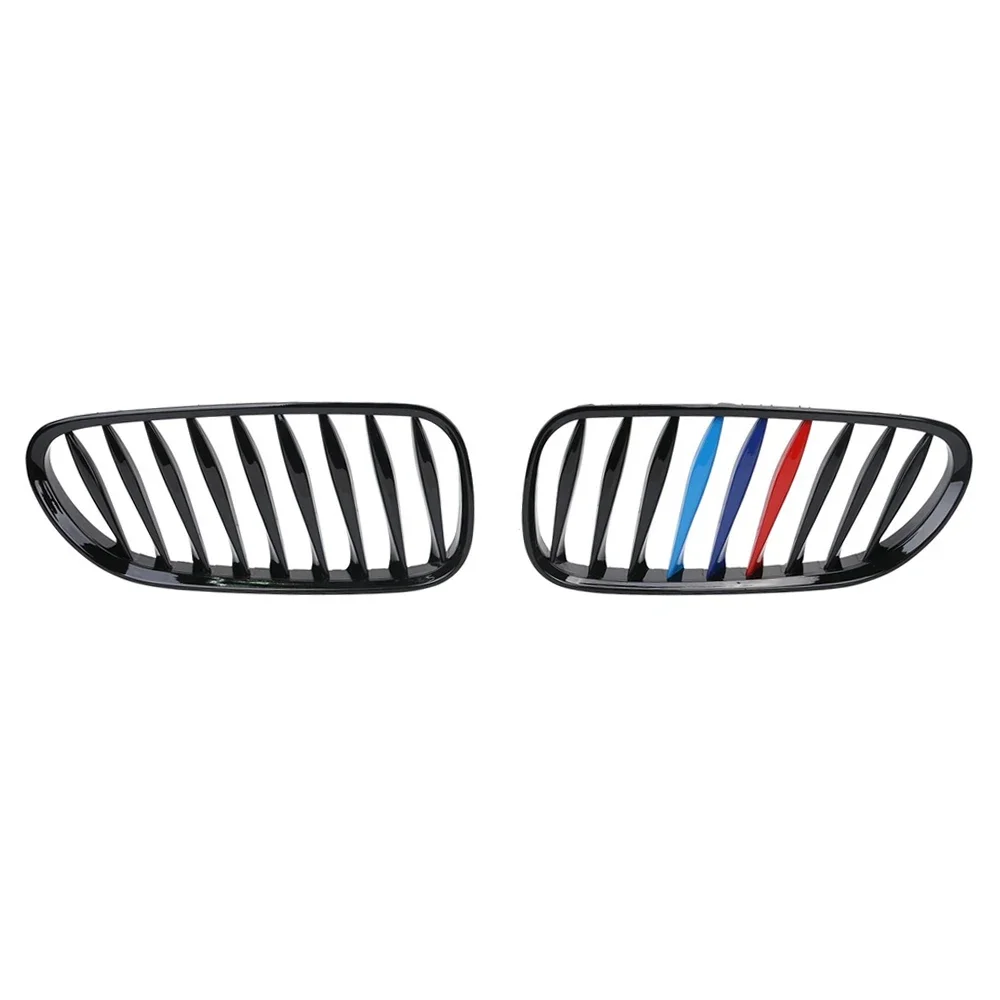 2PCS Car Glossy Black M Style Grill For BMW Z4 E85 Coupe Front Kidney Grille 2003-2008 51117117757 Replacement Automobiles Parts view 5