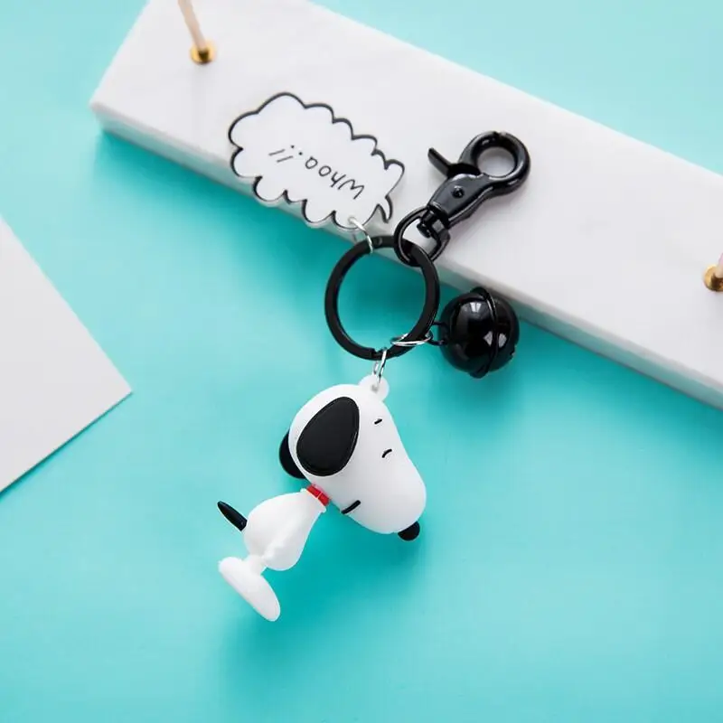 New Snoopy Doll Keychain Kawaii Couple Backpack Pendant Cartoon Car Keychain Girl Creative Mobile Pendant Student Gift