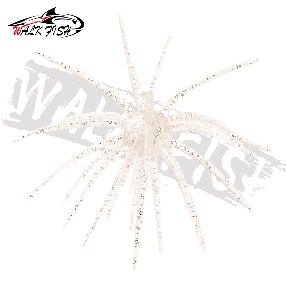WALK FISH 3 Stück 110mm 9g Seeigel-Angelköder TPE Weichköder Silikonköder für Brassen, Seebarsch, Forelle, Mandarinfisch, Tilapia, Süßwasser – Detail 17