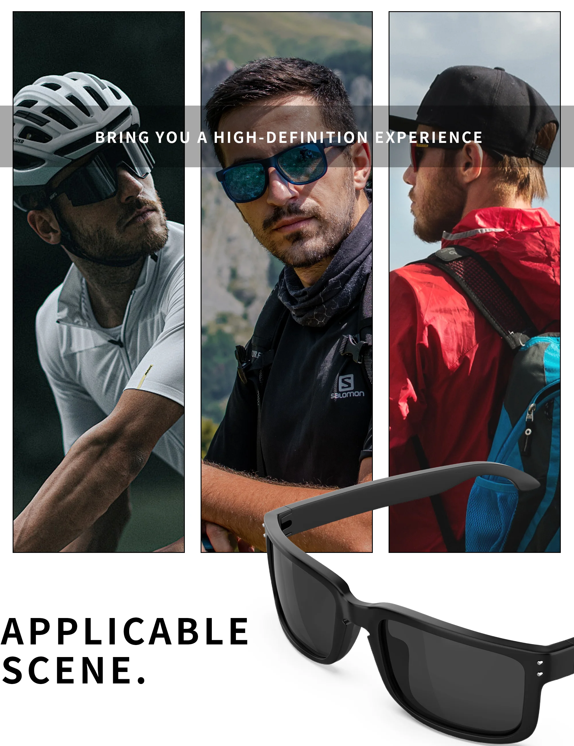 Combine8 Polarized Replacement Lenses UV400 Protection Compatible with RayBan Meta Wayfarer RW4008 53mm Sunglasses