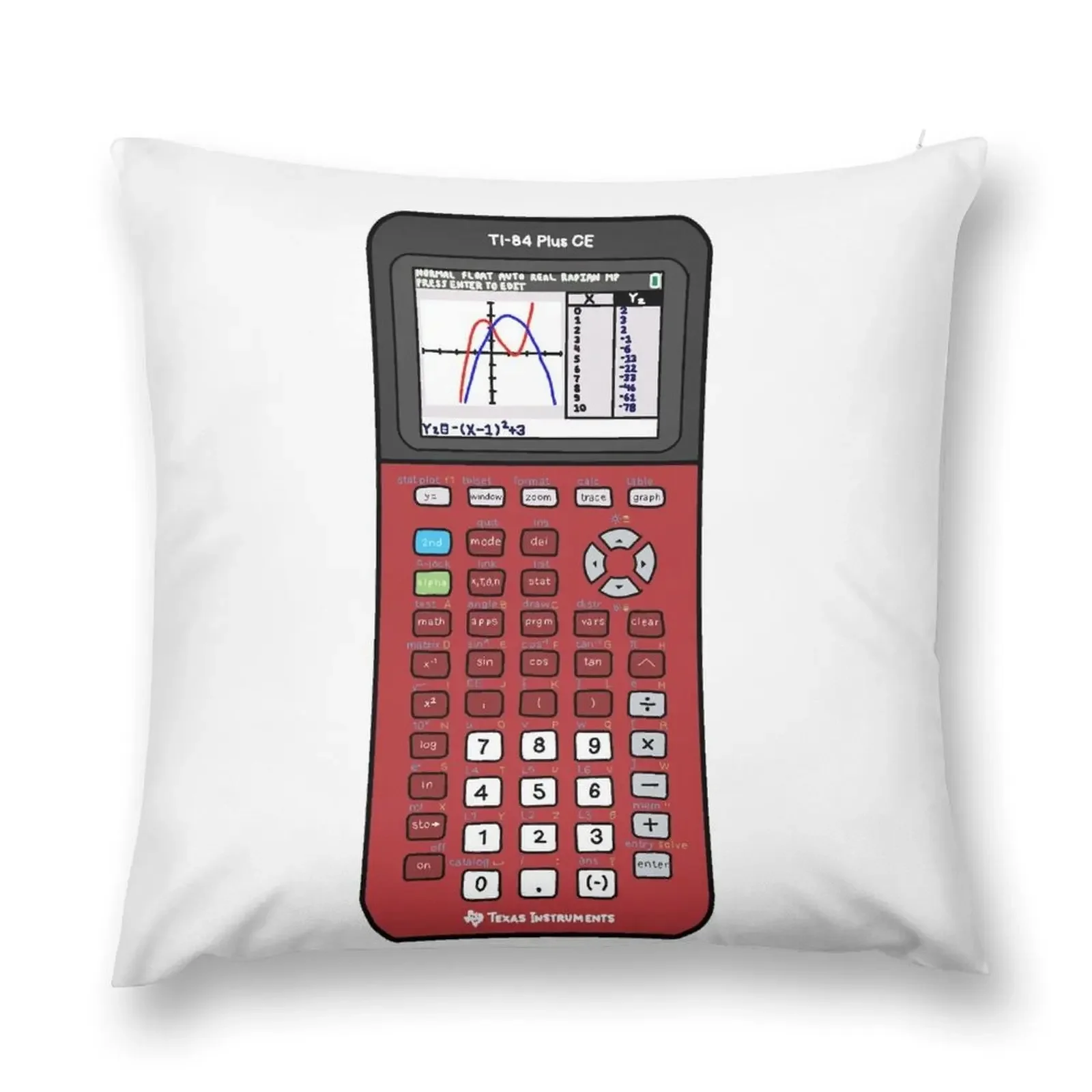 Red TI 84 Calculator Throw Pillow Throw Pillow Plaid Sofa Luxury Living Room Decorative Cushions New year pillow