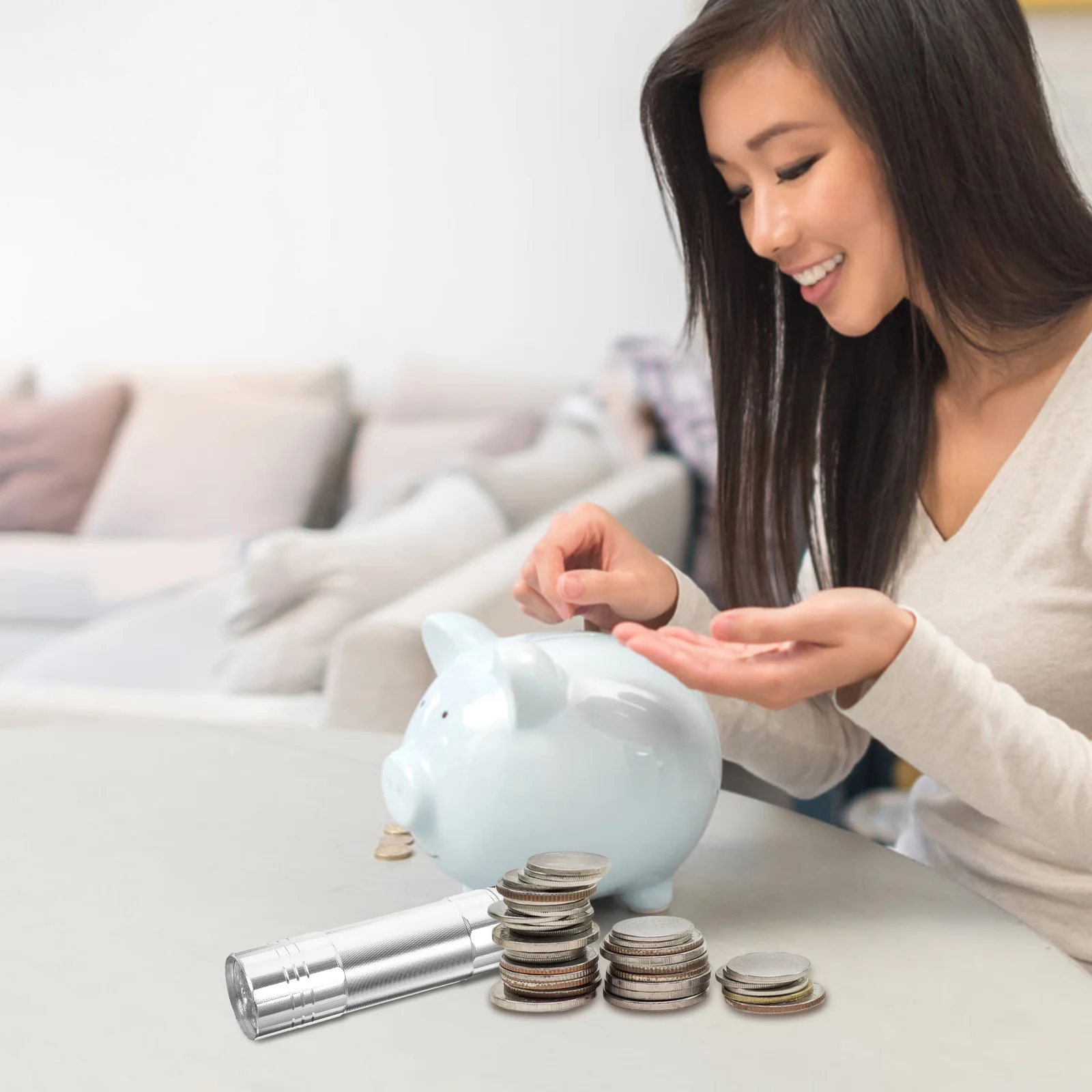 Latas de dinero para esconder, caja de linterna, Mini artículos, portátil, roca secreta, contenedor de almacenamiento oculto