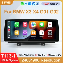 STWEI 2026 New Slim Screens Linux System 12.8inch 2400X900 Resolution For BMW X3 G01 X4 EVO Wireless CarPlay Auto player  KSW