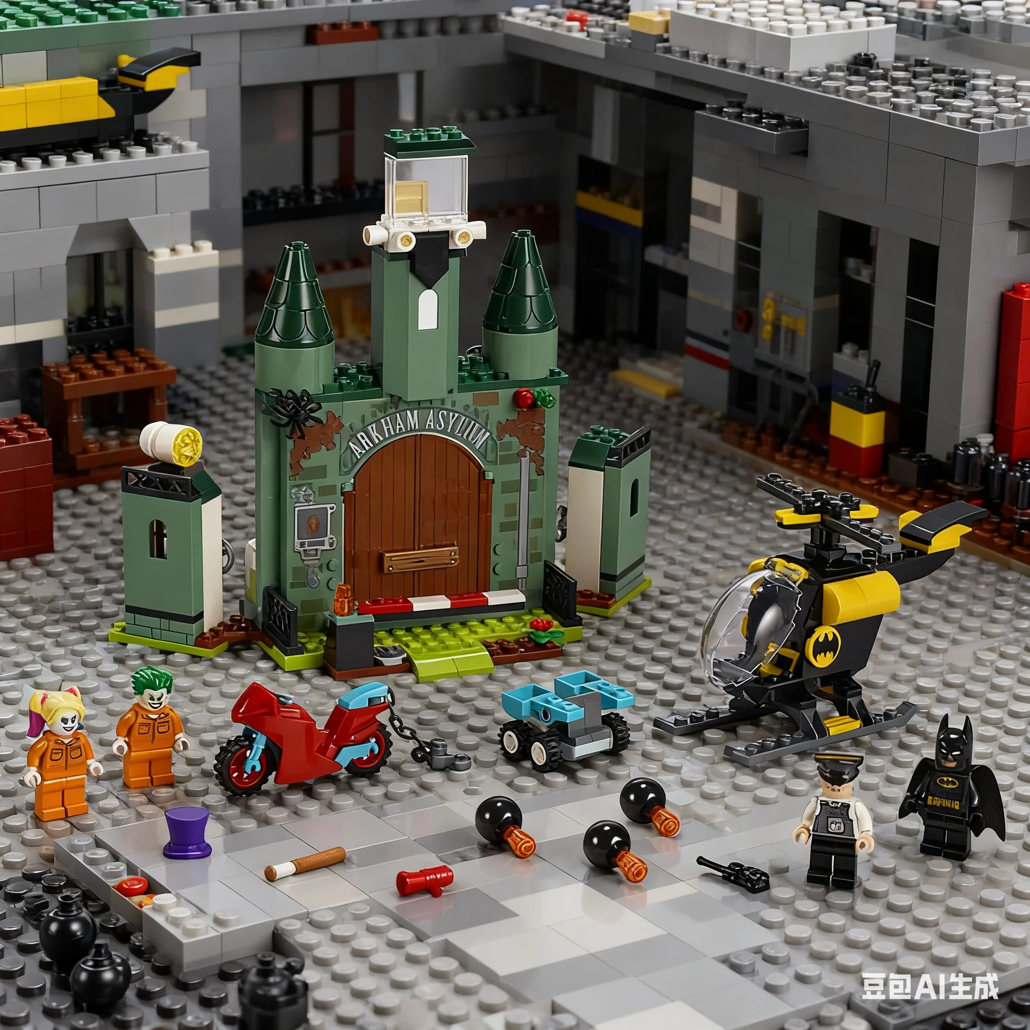 Lego bouwstenen 76138 Batman: The Joker Escape jongens en meisjes bouwen en monteren blokken kinderspeelgoedcadeaus