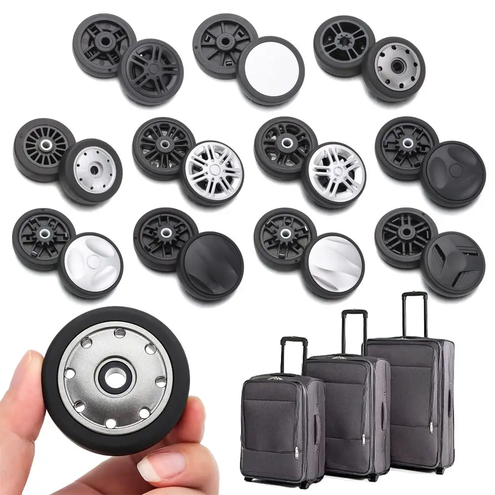 2Pcs Replace Wheels With Screw For Travel Luggage Suitcase Wheels Axles Repair Kit Silent Caster Wheel DIY Repair