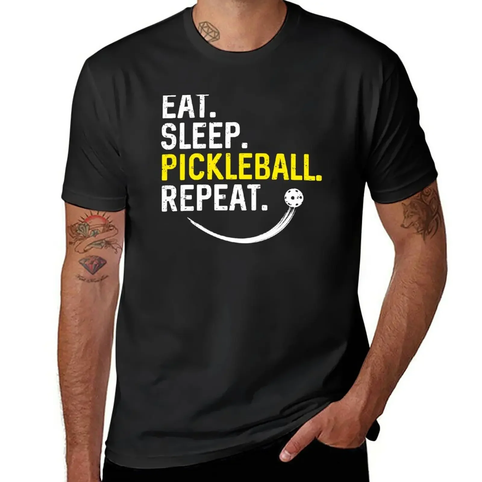 

Eat Sleep Pickleball Repeat Lover Funny Quote Gift for Player T-Shirt kawaii clothes t shirts for men pack