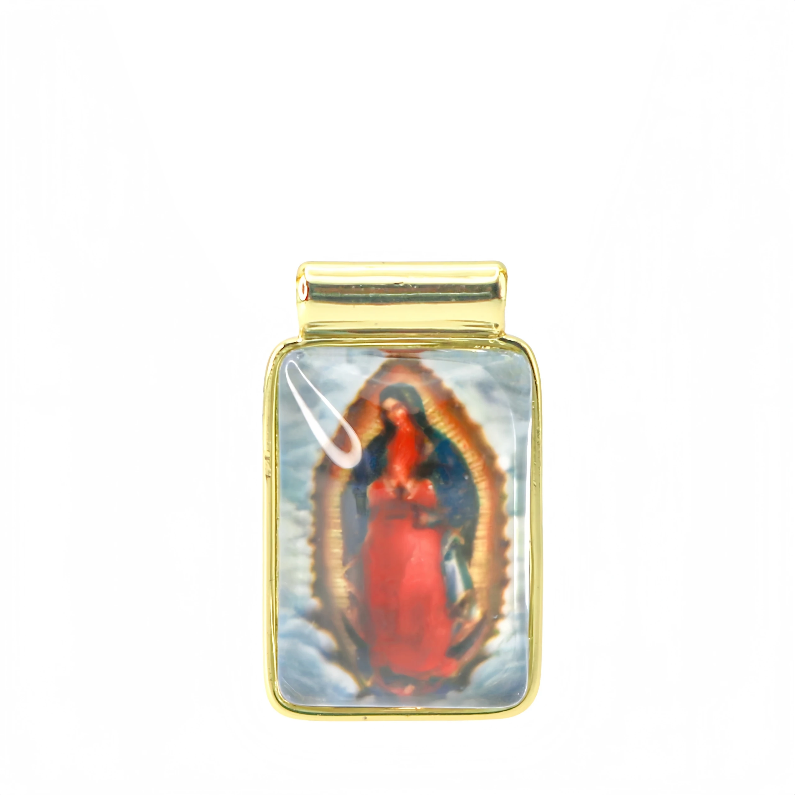 Wholesale Our Lady of Guadalupe Scapular Necklace Gold Plated Virgin Mary Religious Catholic Pendant Box Chain Jewelry Gift