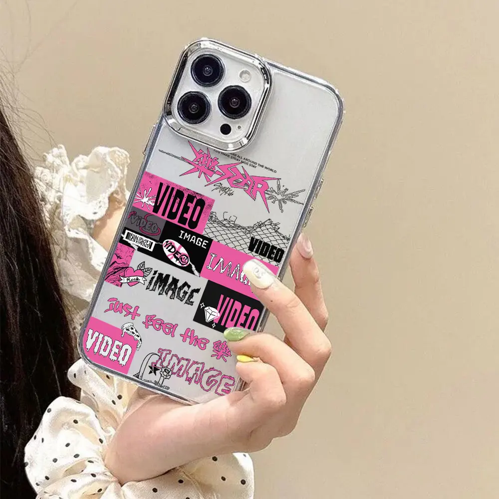 Phone Case For iPhone 17 16e 16 15 14 13 12 11 Pro Max XSMAX 8 7 Air Plus Strays Kids Max ident Rock Star Transparent Soft Cover