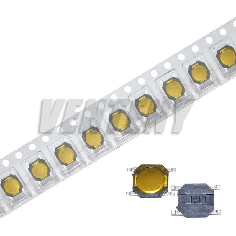 100PCS DC12V 50mA Membrane Switch 4x4x 0.8MM 4X4X0.8mm Tactile Push Button Switch Tact 4 Pin 4*4*0.8mm Switch Micro Switch SMD