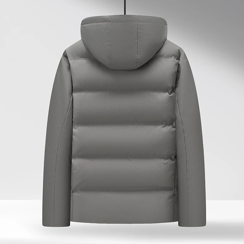 معطف رجالي جديد لخريف وشتاء 2025 معطف قطني بقلنسوة مع تصميم خبز دافئ سميك معطف قطني قبعة معطف قطني للأب قابل للفصل