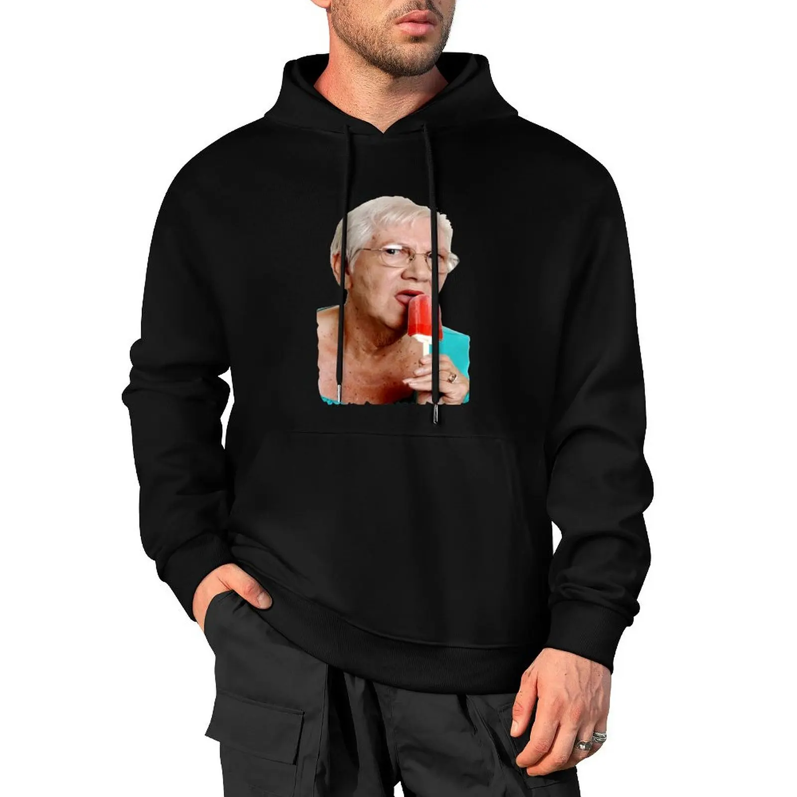 

Granny Ice Lolly Pullover Hoodie autumn jacket men men's clothing men's hoodie sweatshirt