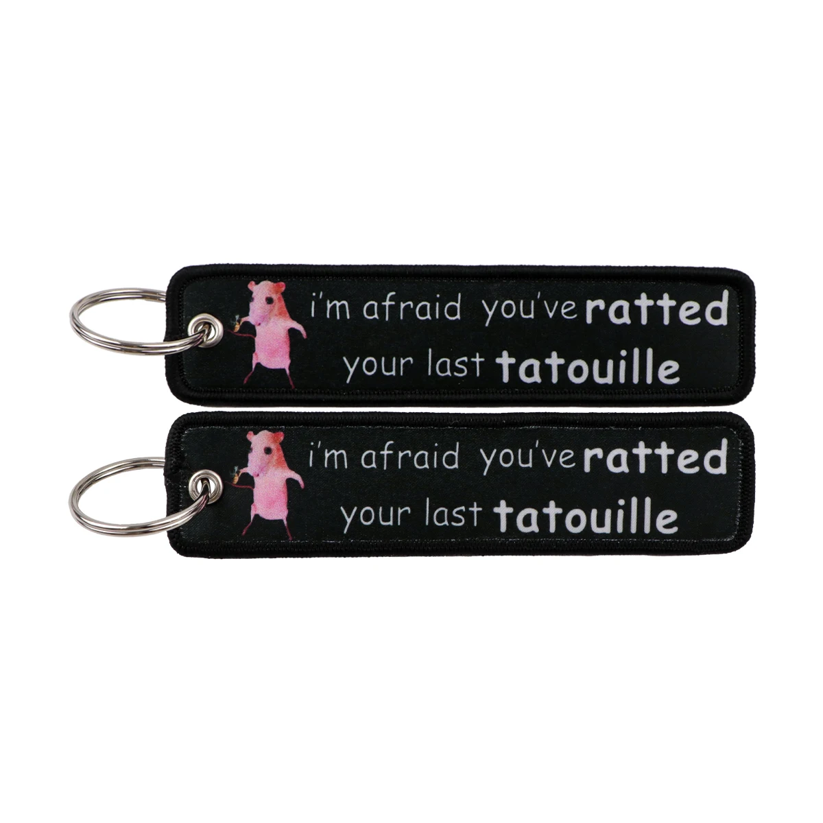 Funny Quotes Series Embroidery Key Fobs Keychain