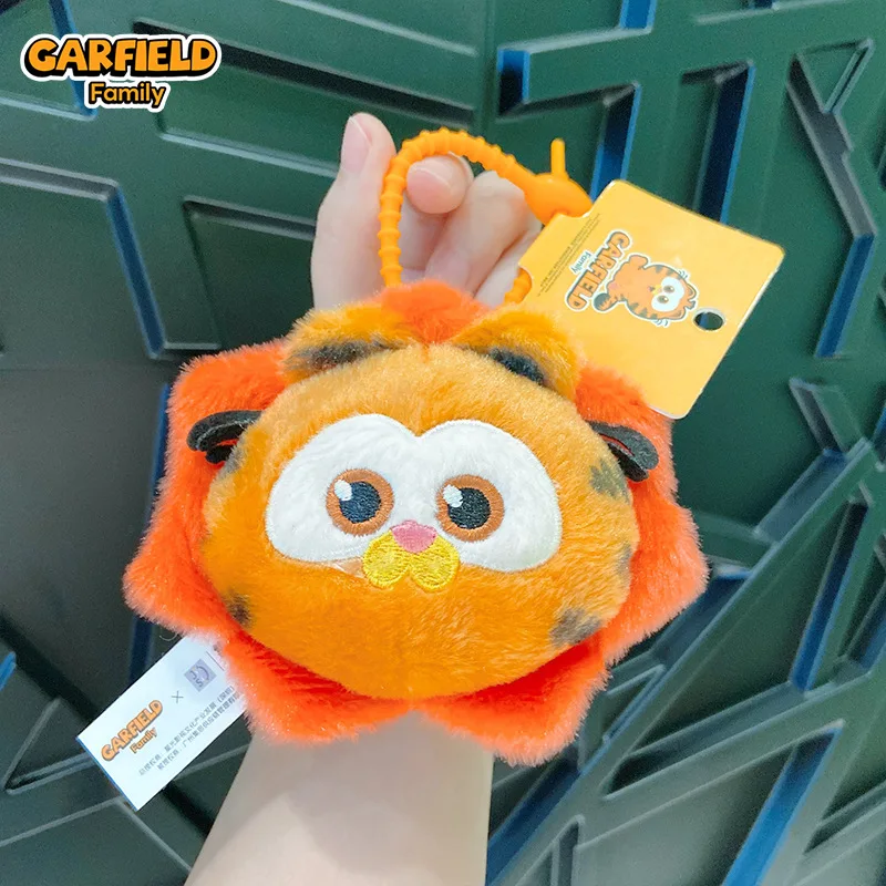 Kawaii Garfield – porte-clés poupée Portable en peluche, dessin animé, mignon, sac à dos Odie, pendentif, décoration, cadeaux d'anniversaire pour garçons et filles