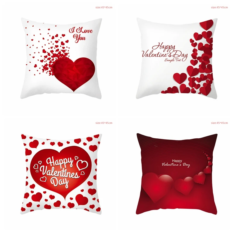 

Red Love Valentine's Day Pillowcase Happy Valentine Party Decor For Home Wedding Party Decor Gifts Mr Mrs Love Weddings Decor