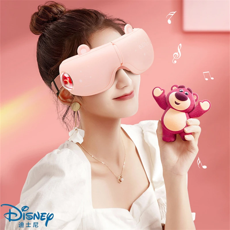 Disney Cute Lotso Eye Massager Relieve Eye Fatigue Airbag Eye Mask Vibration Heat Apply Massager Eye Protector Gift For Friends