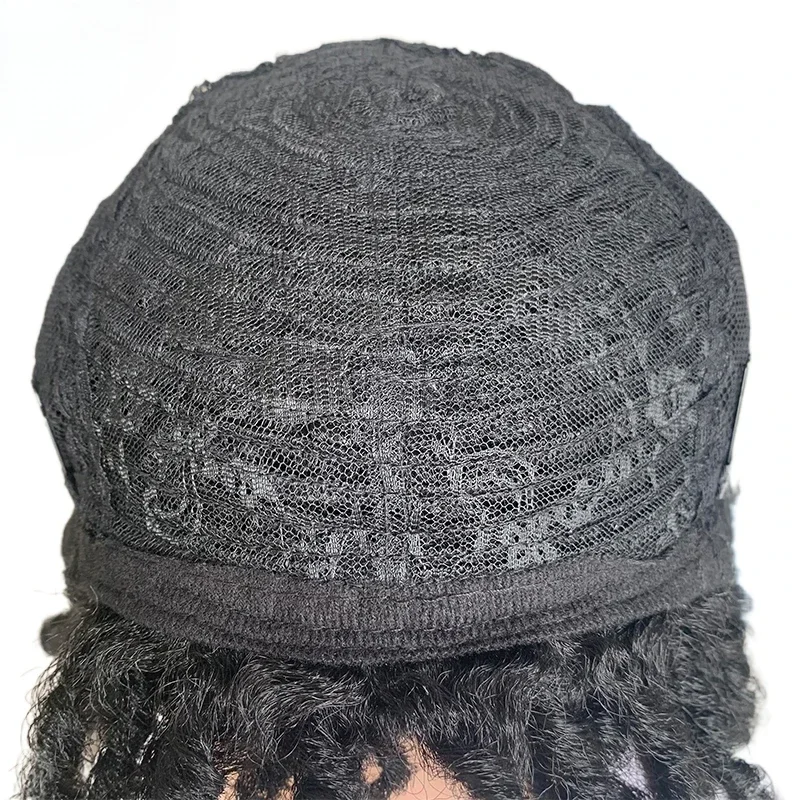 قصيرة سوداء مضفر الشعر Dreadlock شعر مستعار اصطناعي مع الانفجارات للشباب ألياف مقاومة للحرارة الأفرو غريب مجعد الذكور شعر مستعار للحفلات