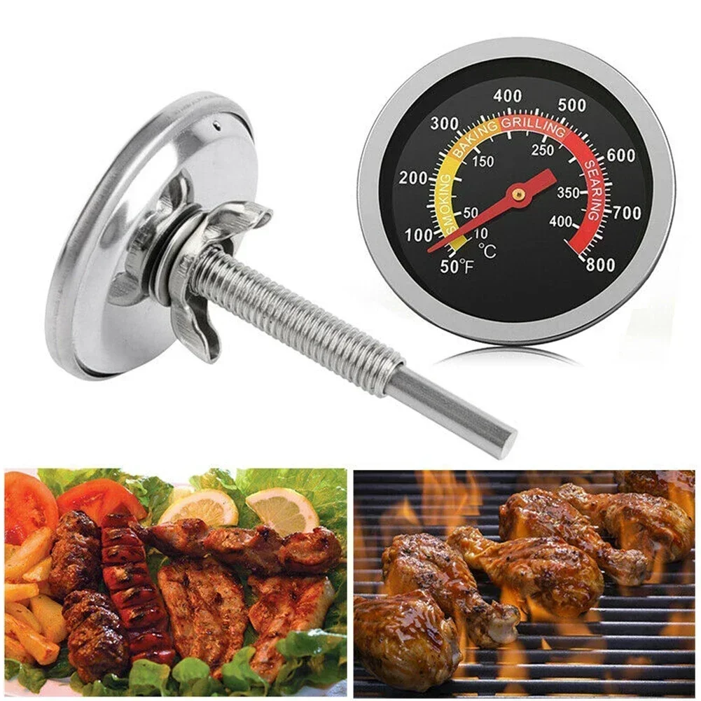 Barbecue Thermometer Oven Temp Gauge 10~400℃ Camping Outdoor Patio BBQ  Grill Meat Temperature Control Aid Cooking Tools