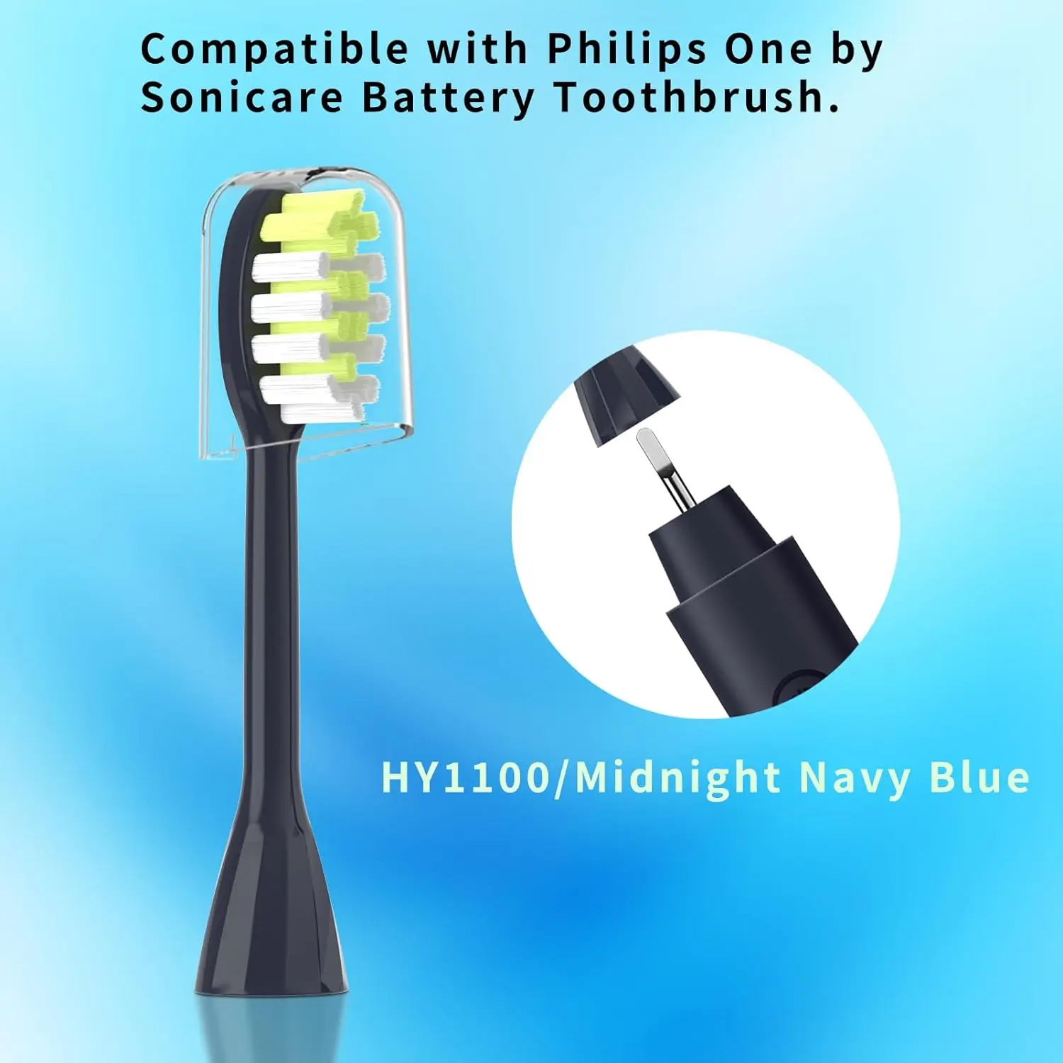 4/6/8er-Pack Ersatz-Zahnbürstenköpfe, kompatibel mit Philips elektrischen Zahnbürstenköpfen HY1100 HY1200 BH1022 – Detail 7