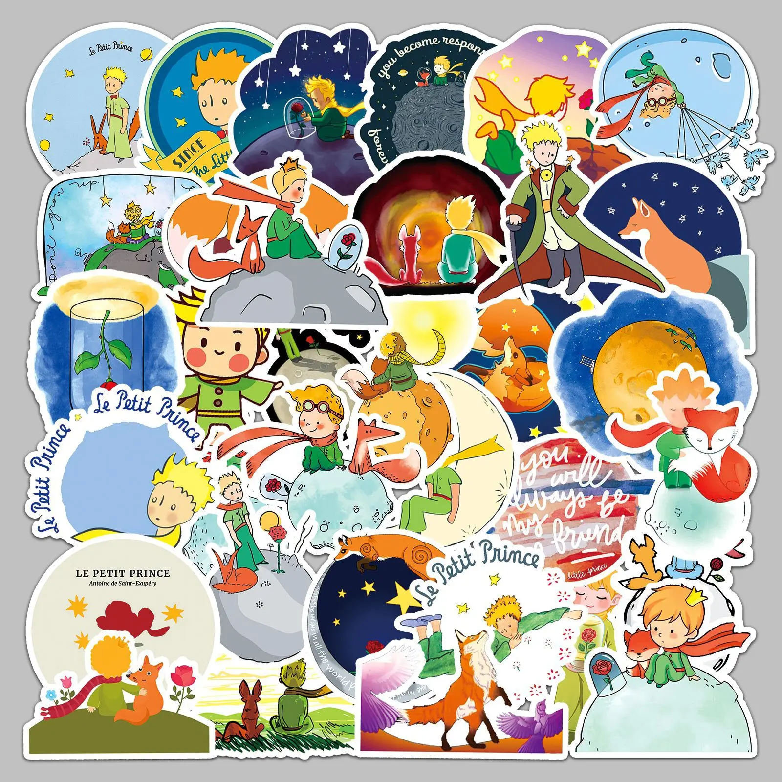 100pcs Cartoon Animation The Little Prince Water Cup Luggage Notebook Electric Vehicle Scooter Waterproof Decorative Sticker