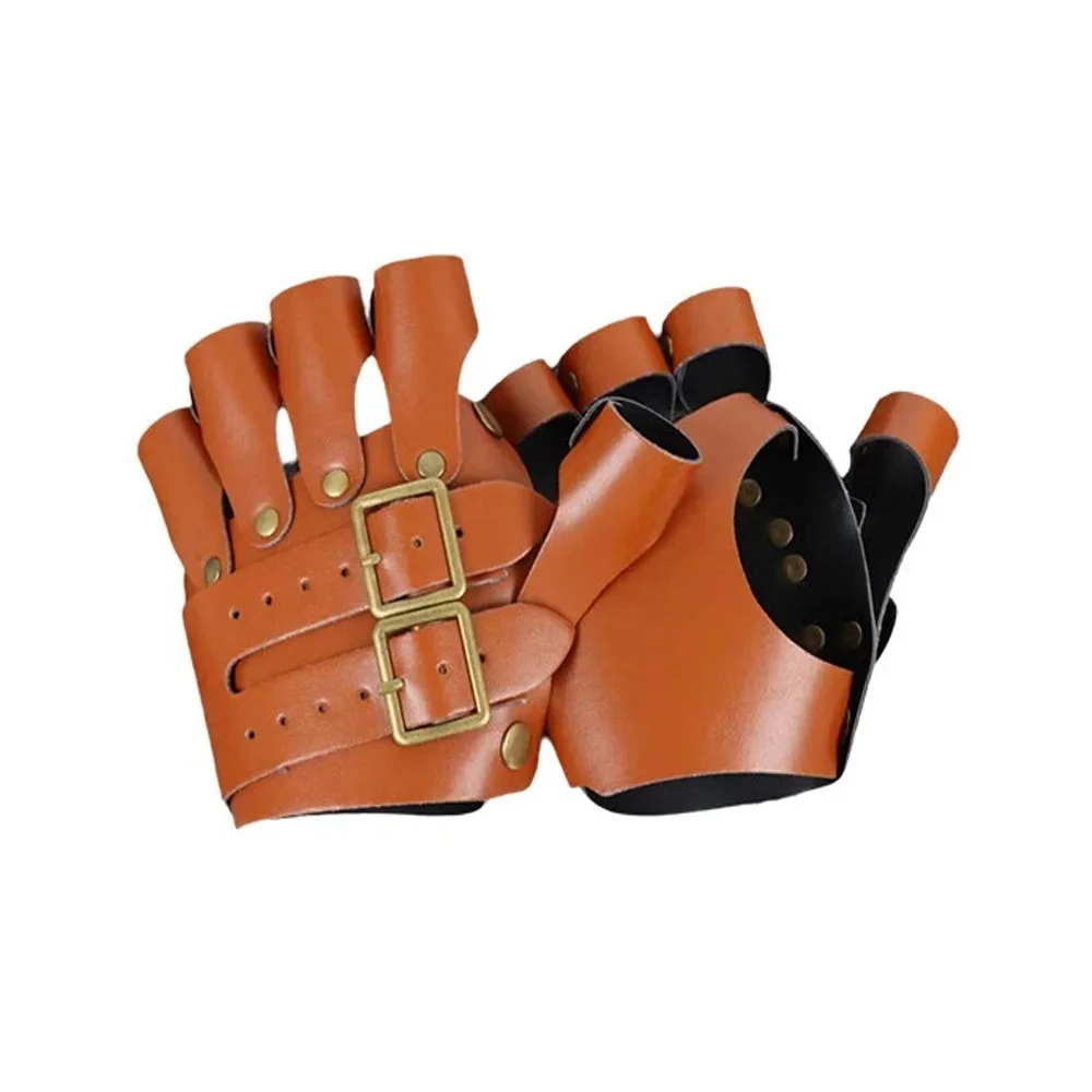 

PU Leather Faux Leather Gloves Wristband Design Pirate Theme Fingerless Gloves Medieval Style Cosplay Gloves Adventure Riding