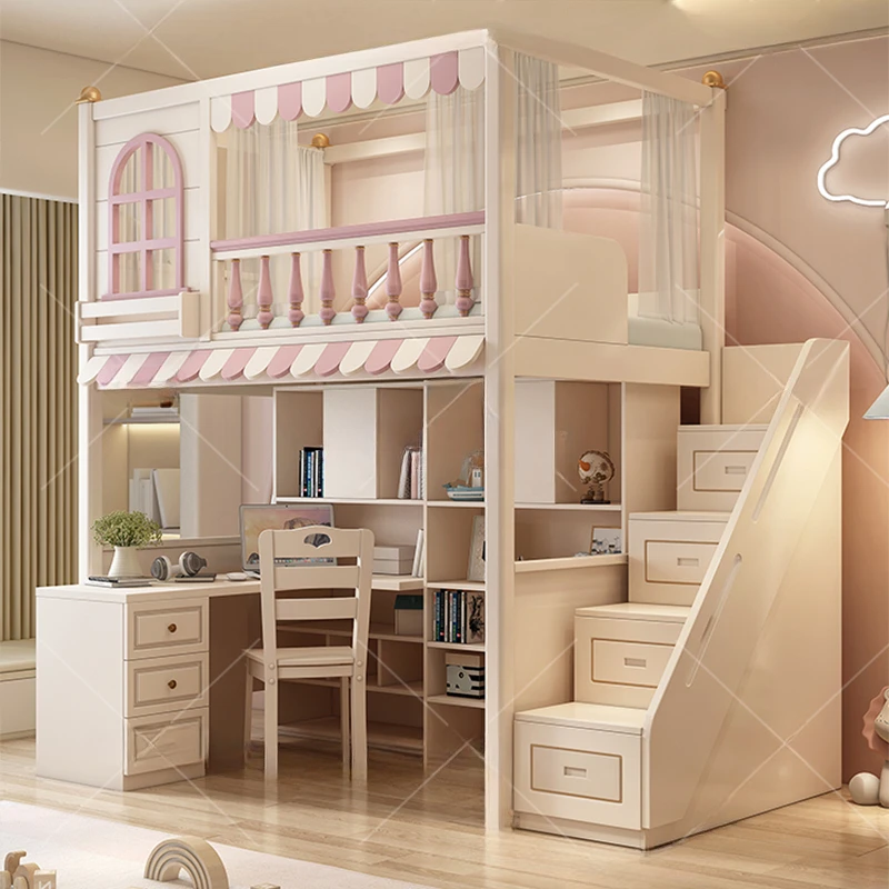 Luxury Children Beds Princess Storage Multifunctional Baby Children Beds Bedroom Camas Infantiles Kids Bed Set Furniture