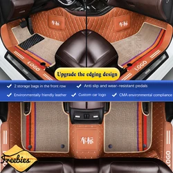 Luxur Custom Double Layer Car Floor Mat For Hummer H1 H2 2003-2009 H3 2003-2009 Interior Details Car Accessories Leather