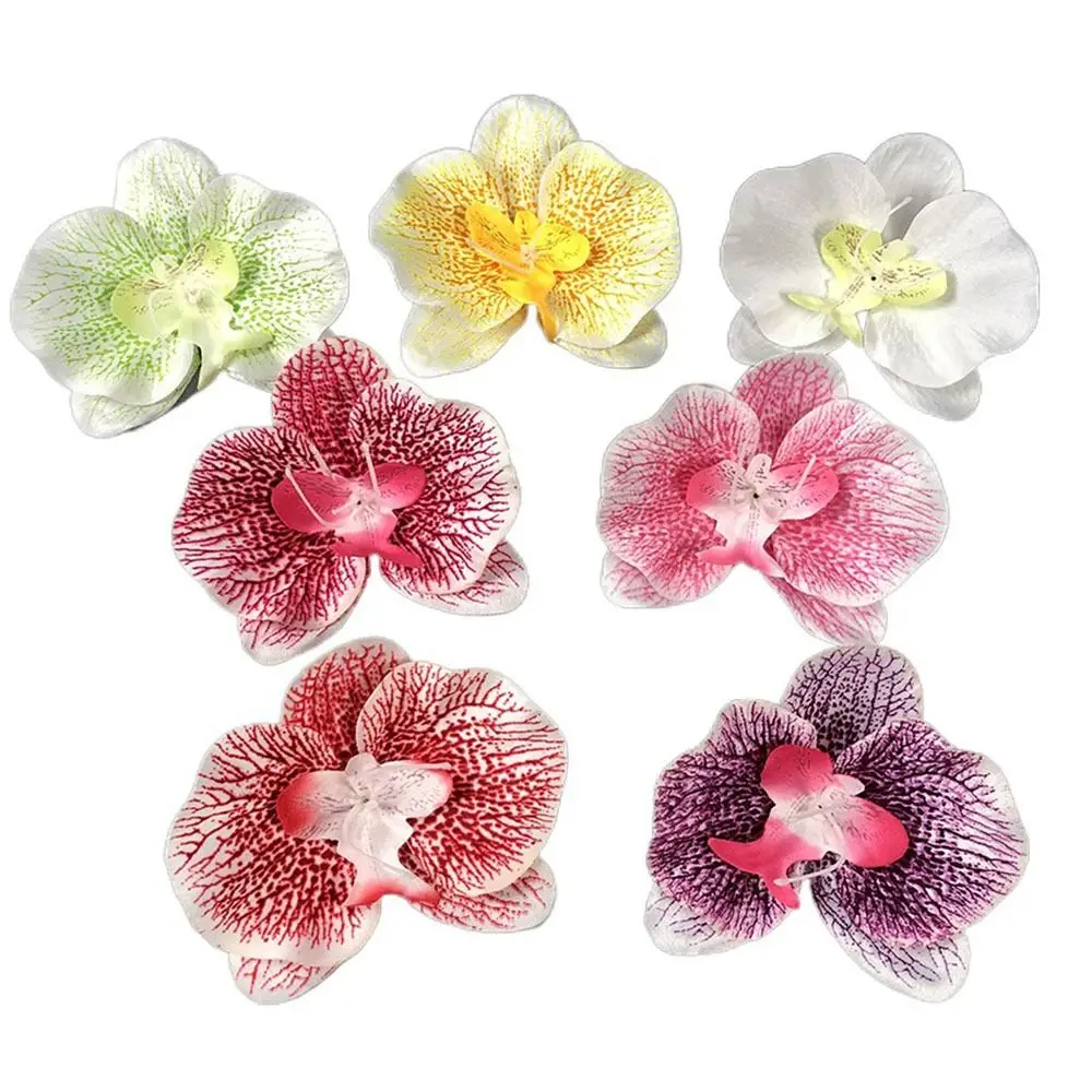 Orquídea mariposa de estilo coreano, flor Artificial para álbum de recortes, orquídea mariposa Artificial hecha a mano, bricolaje, 11cm