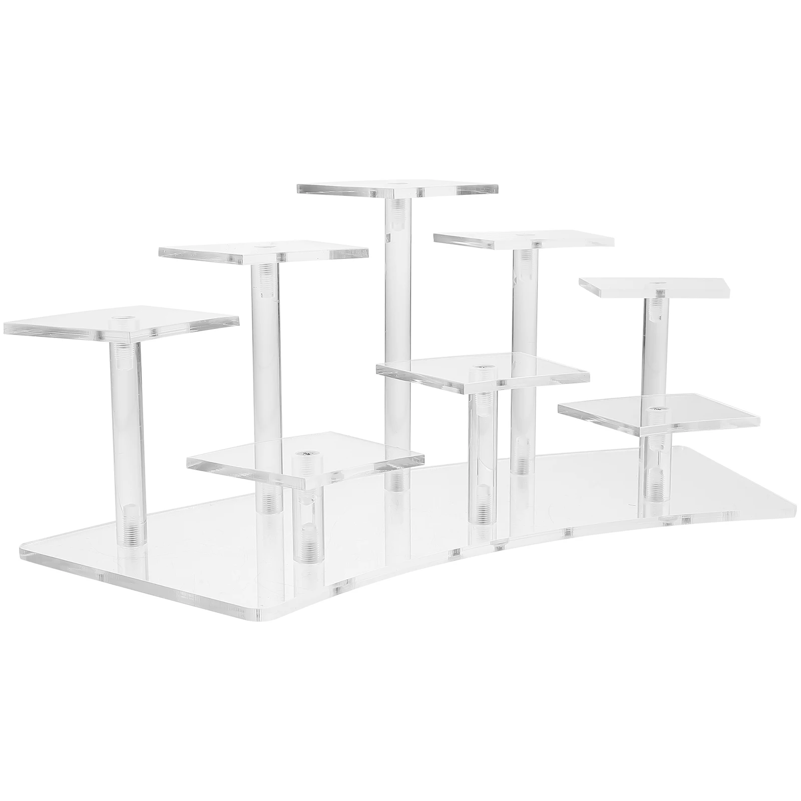 

Clear Multi-Layer Acrylic Display Rack Sturdy Perfume Jewelry Organizer Desktop Necklace Bracelet Stand Perfume Display Stand