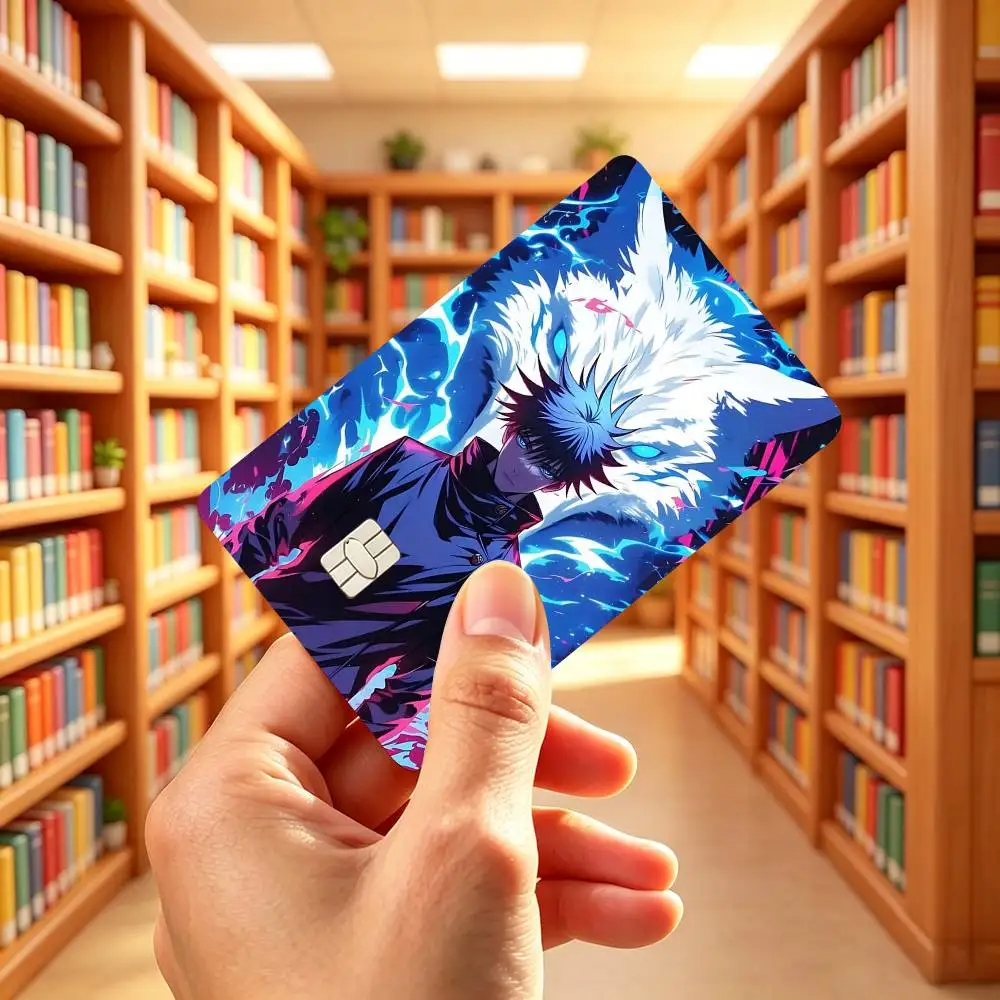 Shadow Sorcerer Megumi Fushiguro Credit Card HD Stickers Game Card Decal Small Chip Waterproof Sticker Gift