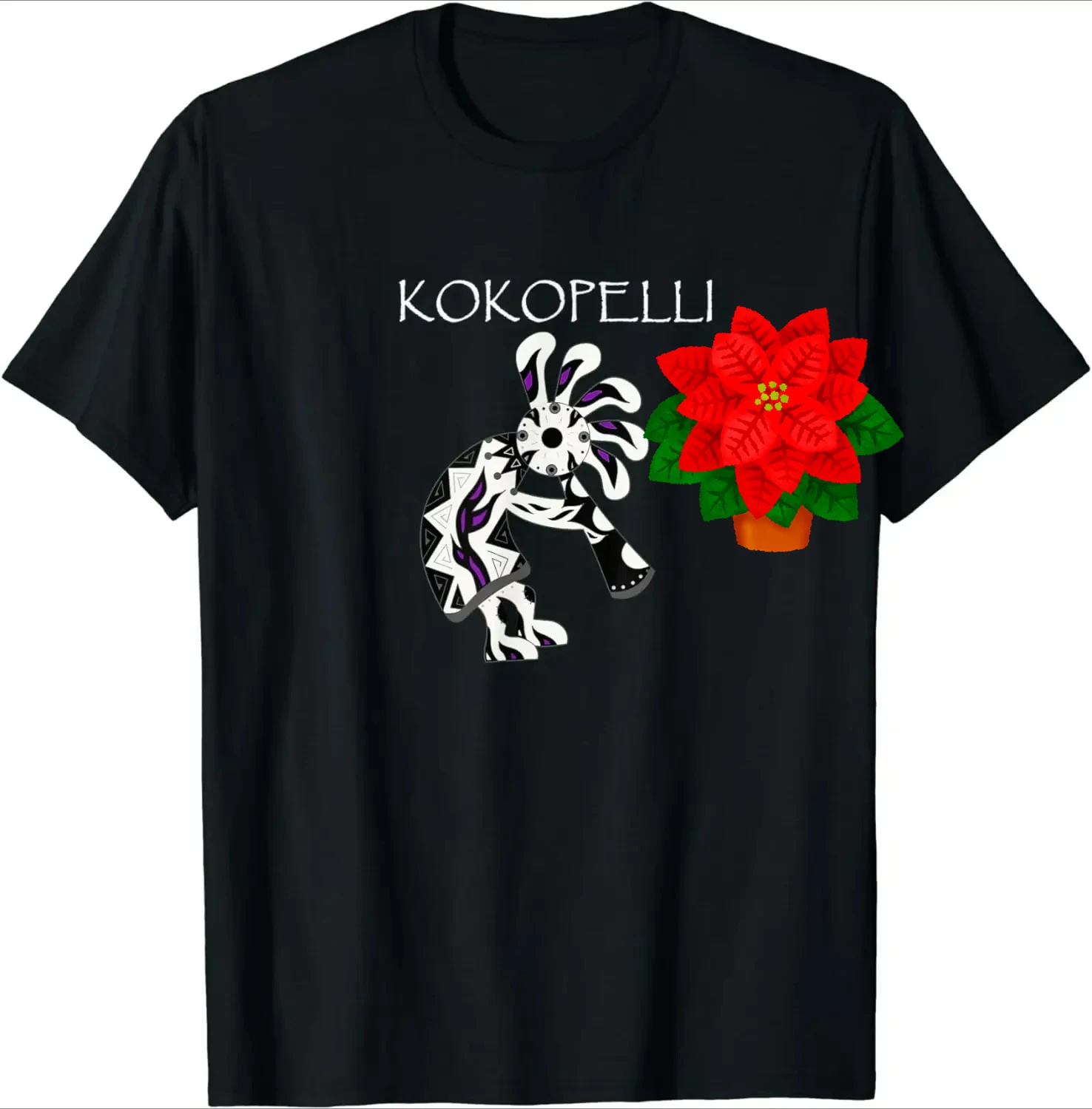 Kokopelli Native Tribe Flute Player Gift T-Shirt 100% Cotton O-Neck Summer Short Sleeve Casual Mens T-shirt Size S-3XL