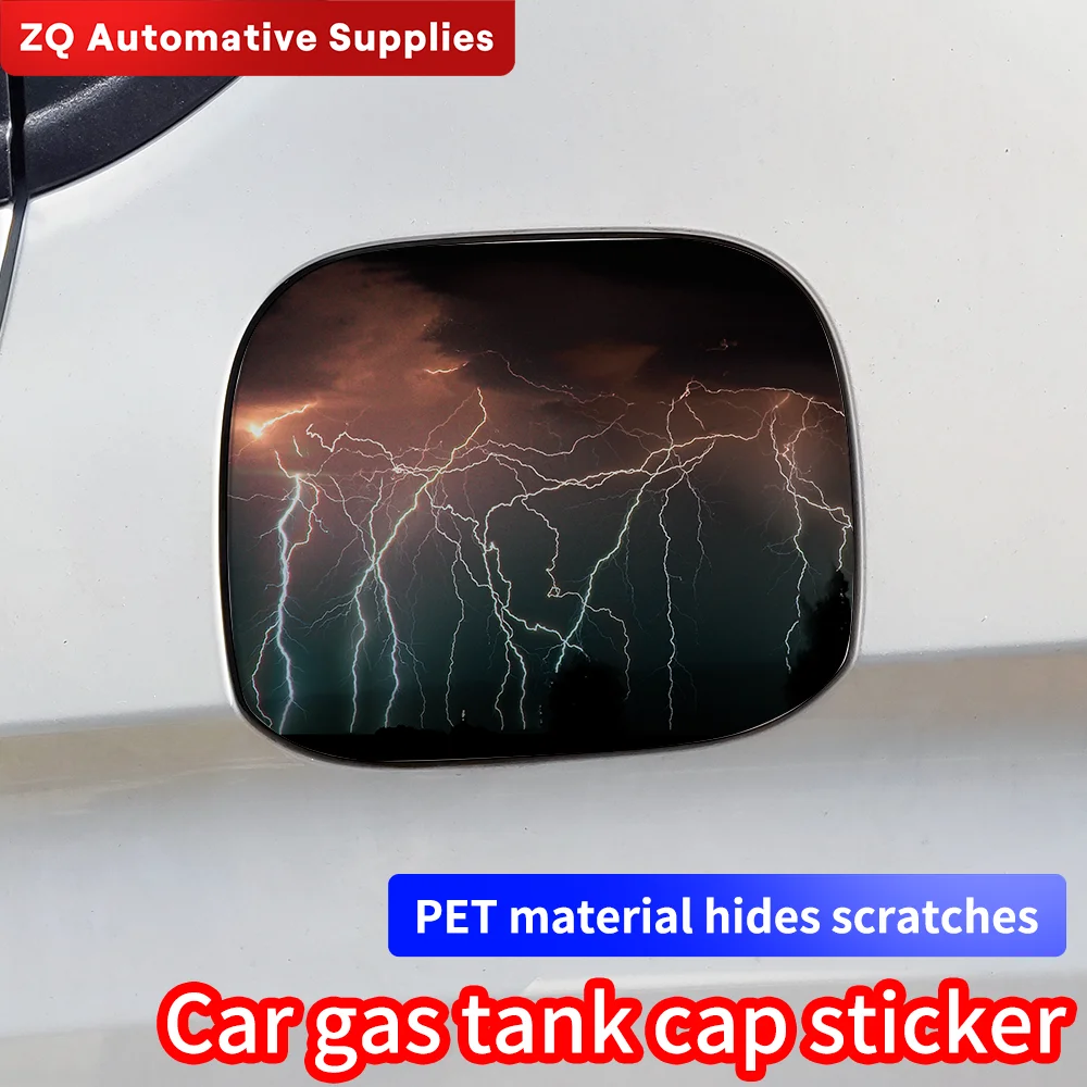 

Cool Lightning Car Stickers Car Fuel Tank Cap Sticker Decoration Trim Cover Waterproof Sunscreen Vinyl Decal Accessories