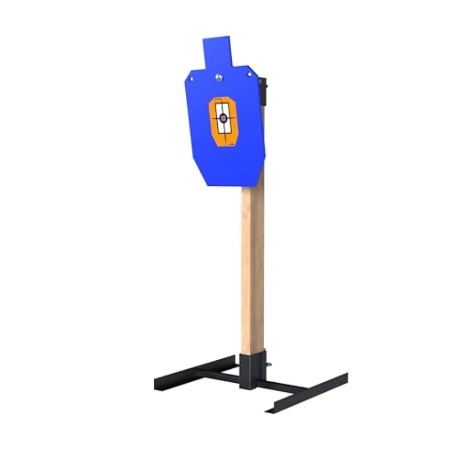 نظام حامل الهدف الفولاذي AR500 بسمك 1/2 بوصة لأهداف إطلاق الجذع مقاس 12 × 20 مع مجموعة قاعدة متينة 2 × 4 مثالية لـ O #1