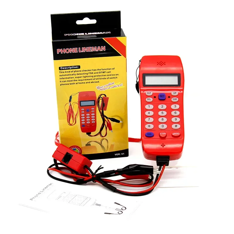 

ZHOUCE NF-866 Cable Tester Tracker For Check FSK And DTM Caller ID Display Automatic Detection Lineman Phone Detector Wiring