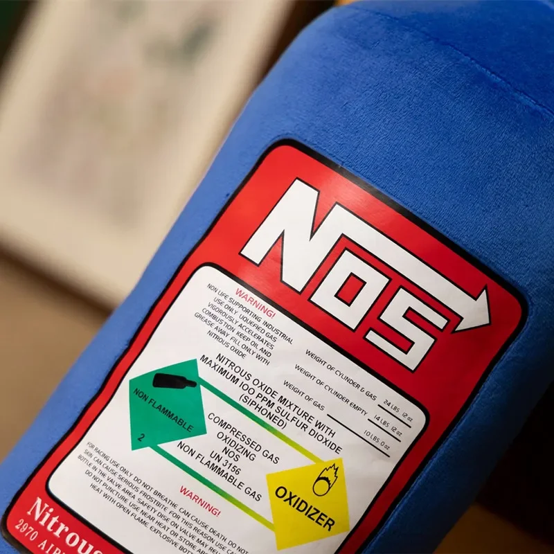 28/45cm echte Stickstoff zylinder Plüsch Kissen Auto Taille von einem modifizierten Persönlichkeit Kissen weichen Kissen Raum dekoration Geschenk