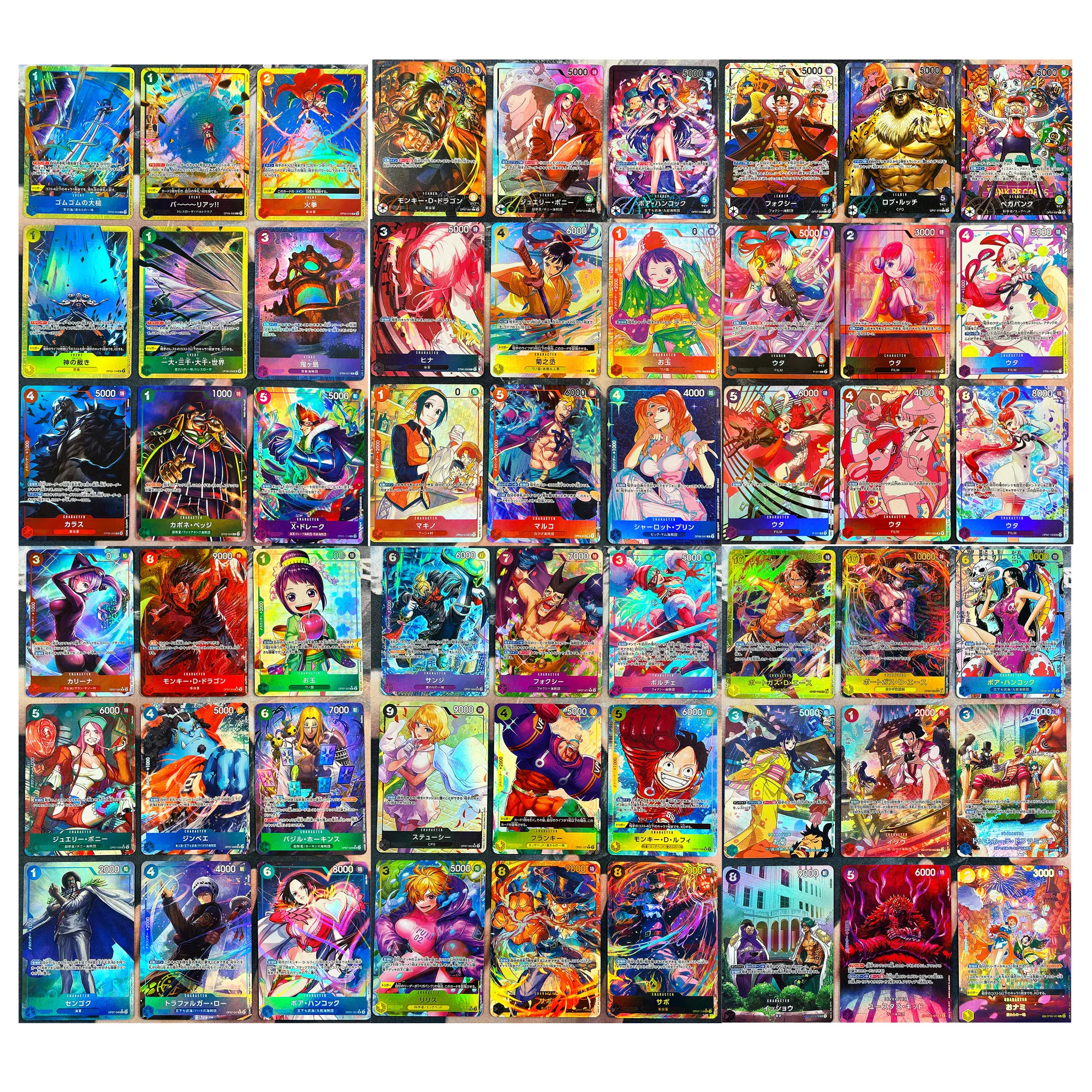 

54 шт./компл. Diy Seventh Edition One Piece Opcg 07, коллекционная карта Луффи Нами, преломление, цветная Flash Opcg, аниме-карта, подарочные игрушки