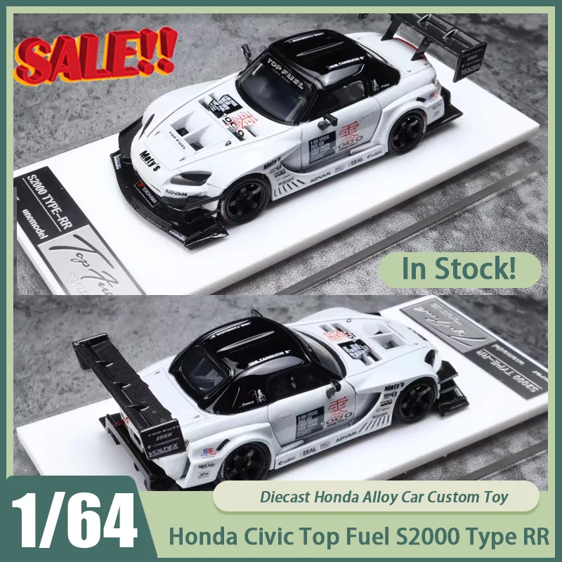 

Новинка в наличии Onemodel 1:64 Honda Civic Top Fuel S2000 Type Rr Alloy Car Миниатюрный литой под давлением Honda Украшения Пользовательские игрушки Подарок для детей