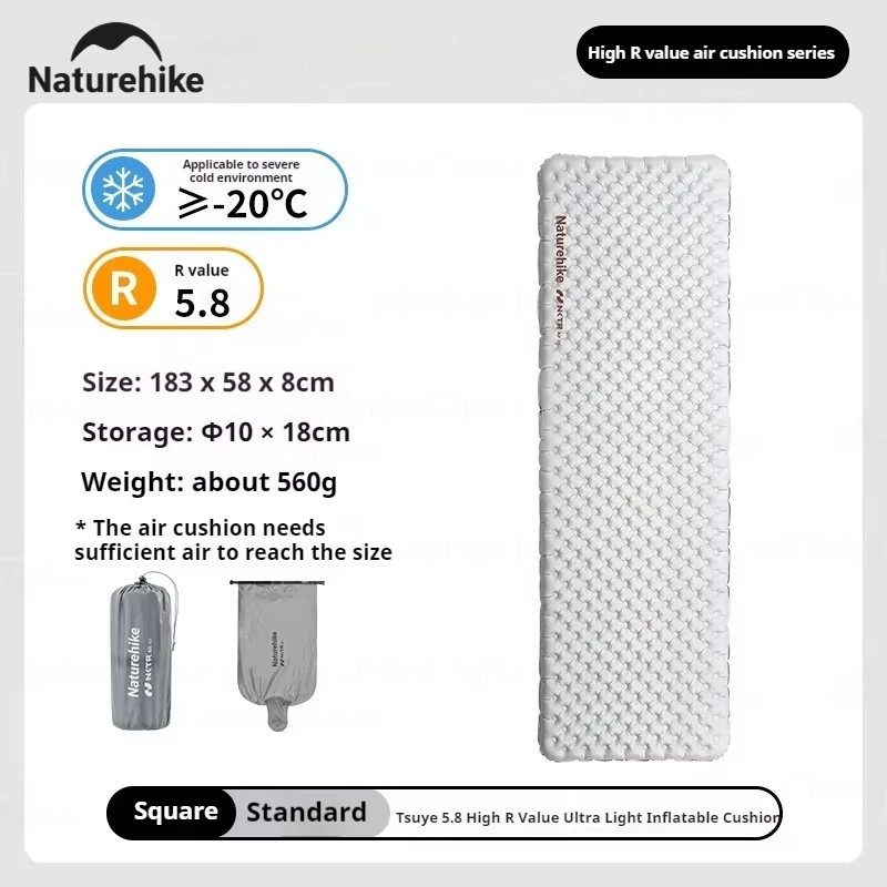 Naturehike Selbstaufblasende Matte Aufblasbare Wärmedämmung Matratze Einzel Paar Luft Camping Bett Isomatte Ultraleicht R3,5 5