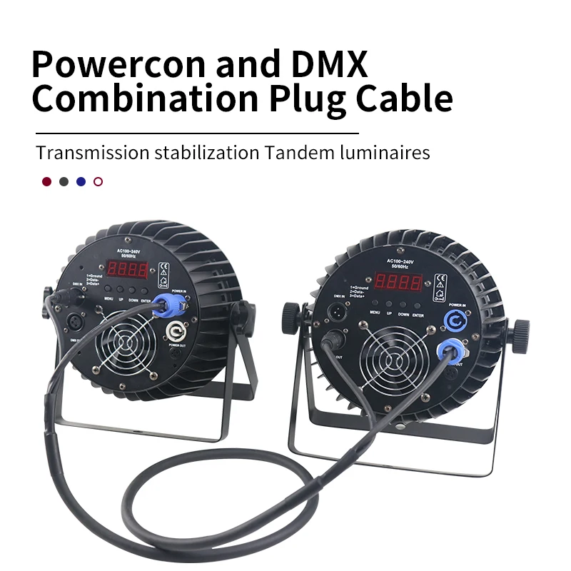 DMX Cable Power Cable Combination Of Powercon Plug And DMX XLR Signal Line Accessories For Stage Wedding DJ Disco