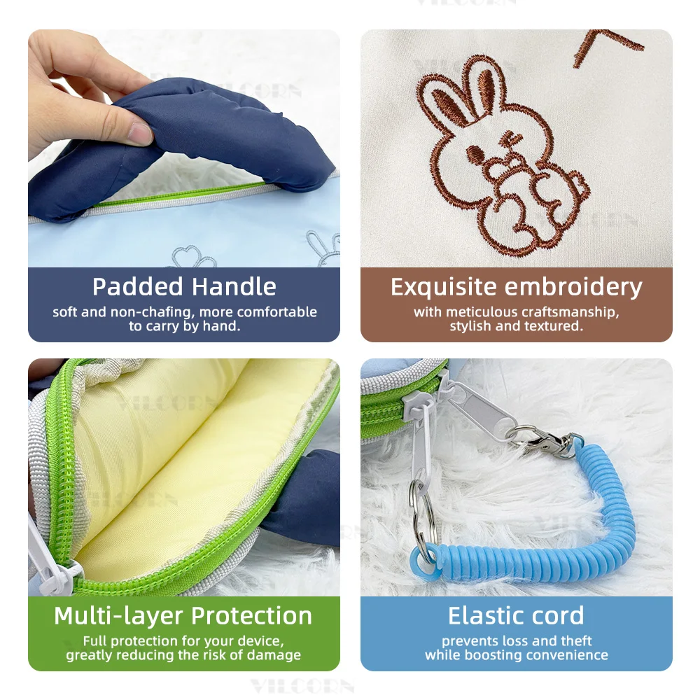 11-13in حقيبة كمبيوتر لوحي لطيف لباد سامسونج غالاكسي تبويب اللوحي وسادة الحقيبة 15 بوصة كمبيوتر محمول لماك بوك اير/برو ديل حقيبة فتاة هدية